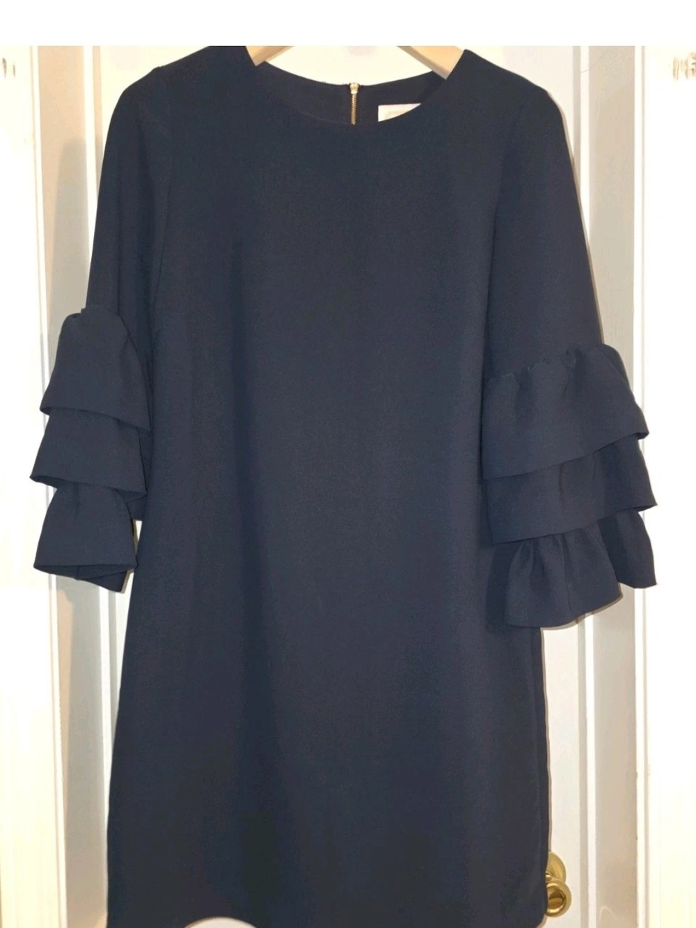 Sail to Sable Black Ruffle-Sleeve Mini Dress